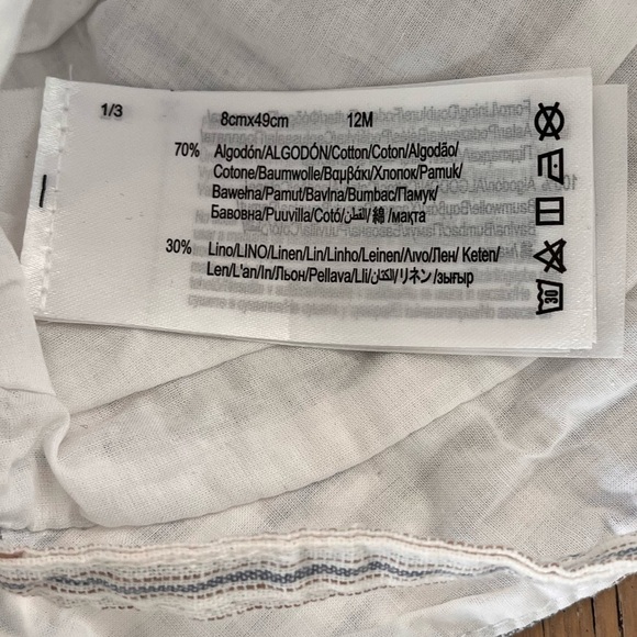 Mayoral 3 piece baby boy linen short set bucket hat striped neutral 12 months - Picture 3 of 12